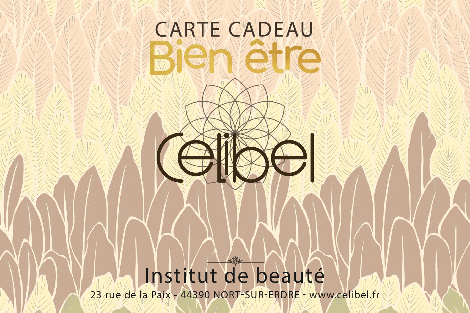 Chèques cadeaux personnalisés pour institut de beauté